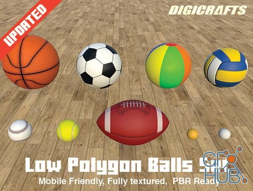 Unity Asset – Low Polygon Sport Balls Set v1.1.1