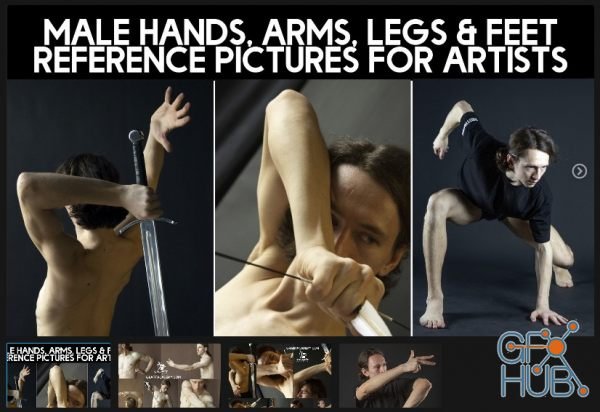 ArtStation Marketplace – Male Hands, Arms, Legs & Feet Reference Pictures for Artists