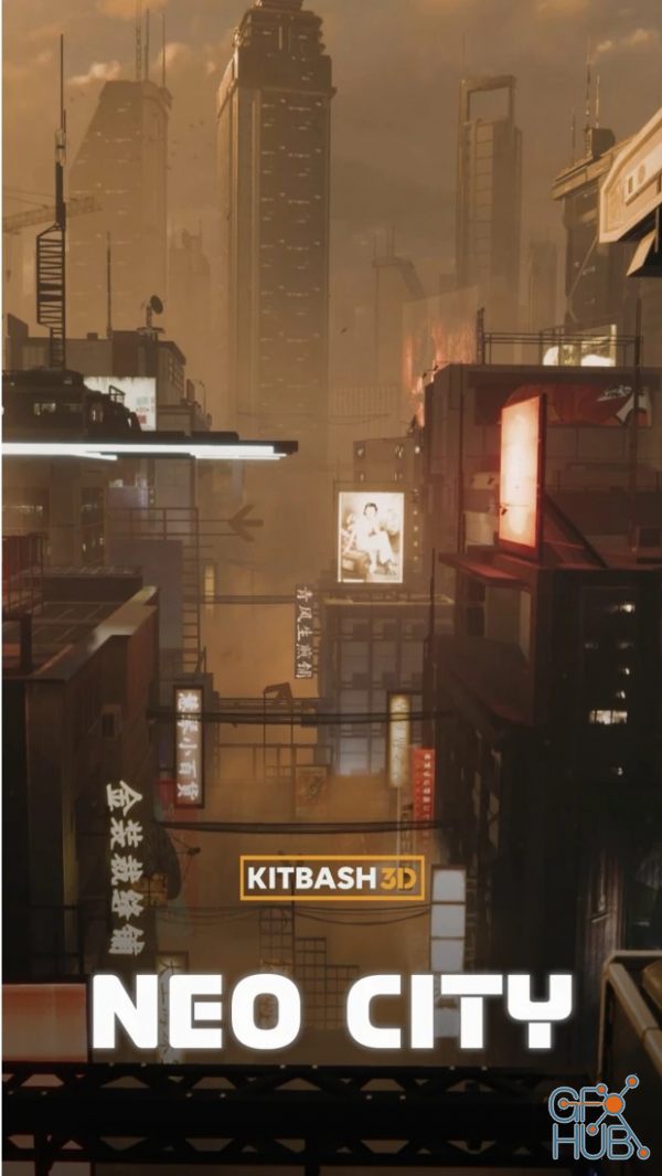 Kitbash3D – Mini Kit: Neo City (UE4 Project)