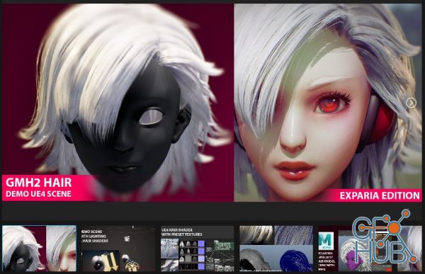 ArtStation Marketplace – UE4 – GMH2 Realtime Hair Package