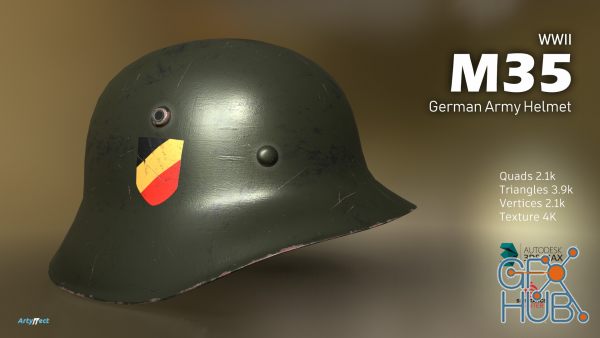 WWII M35 German Helmet PBR