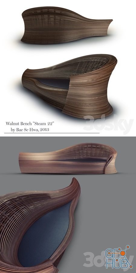 Walnut Bench & Steam 22 by Bae Se Hwa