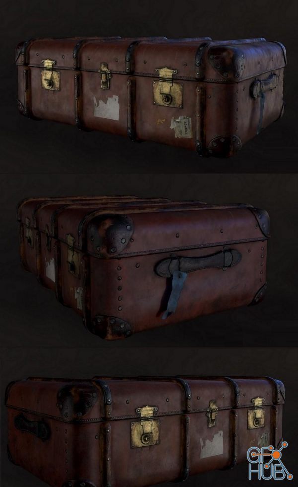 Old Travel Trunk PBR
