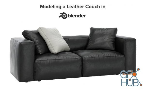 Blender3dk – Modeling a leather couch in Blender + Scene 2.8 Eevee (Updated)