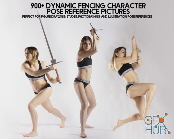 Gumroad – 900+ Dynamic Fencing Character Pose Reference pictures