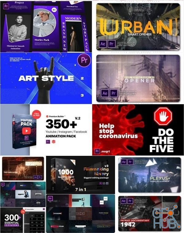 Premiere Pro CC Projects & Templates Bundle – September 2020