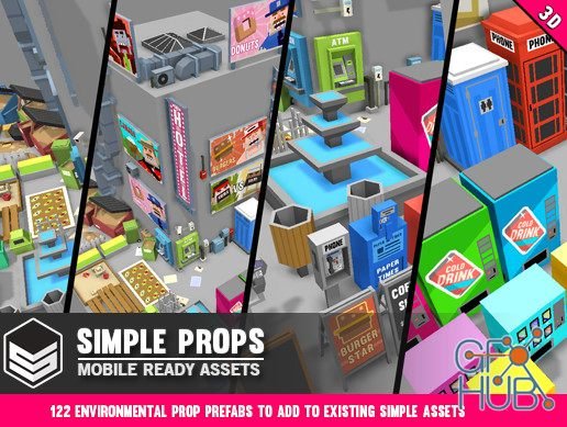 Unity Asset – Simple Props – Cartoon Assets