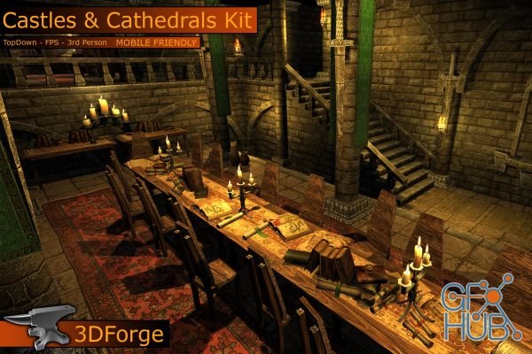Unity Asset – Castles & Cathedrals Interiors Kit v1.0