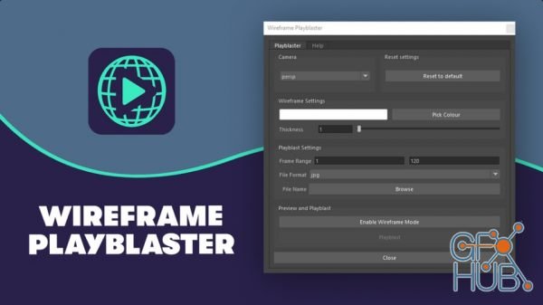 Gumroad – Wireframe Playblaster for Maya