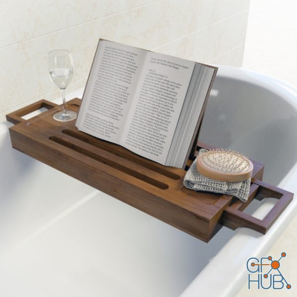 Stand shelf for books in the bathroom