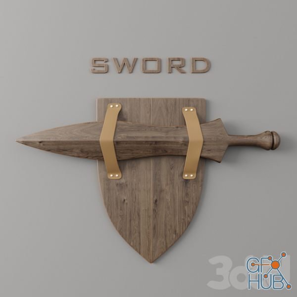 Wood Sword Decor