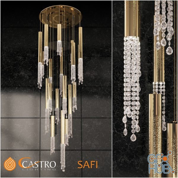 Cascade chandelier Castro lighting SAFI