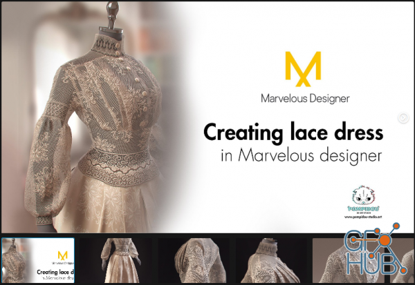 ArtStation – Tutorial on creating lace dress in Marvelous designer
