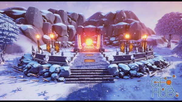 Unreal Engine Asset – Stylized Snowy Landscape