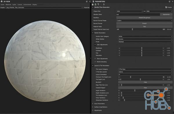 Poliigon – Tiles Marble Generator