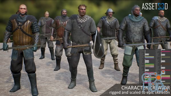 Unreal Engine Asset – Modular Medieval Warrior 01 v4.24-4.25