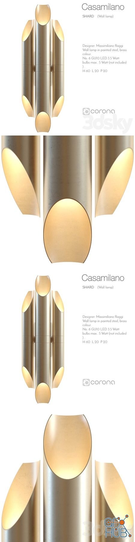 Casamilano shard wall lamp