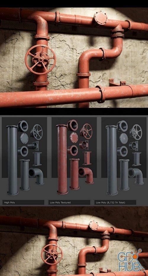 Modular Industrial Pipes constructor set