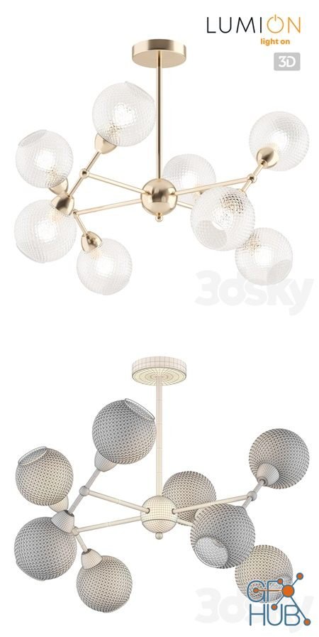 Chandelier on the rod LUMION 3752 8C EVERLY