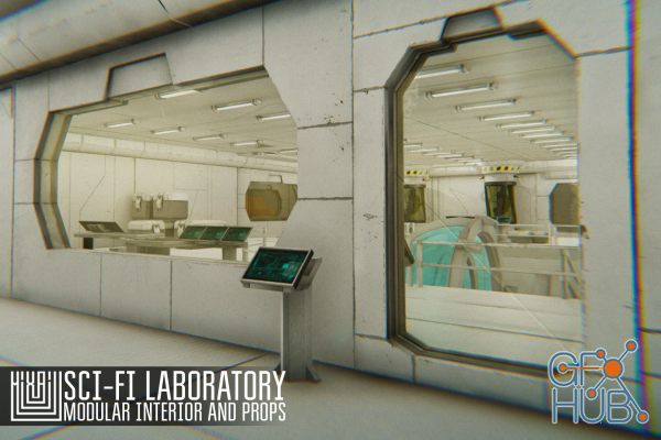 Unity Asset – Sci-fi laboratory – modular interior and props v1.0