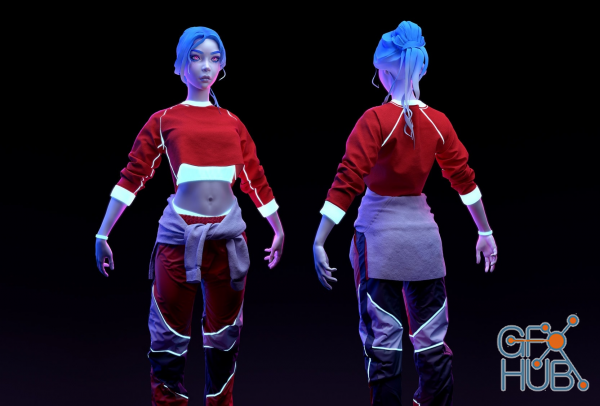 FlippedNormals – Streetwear outfit in Marvelous Designer