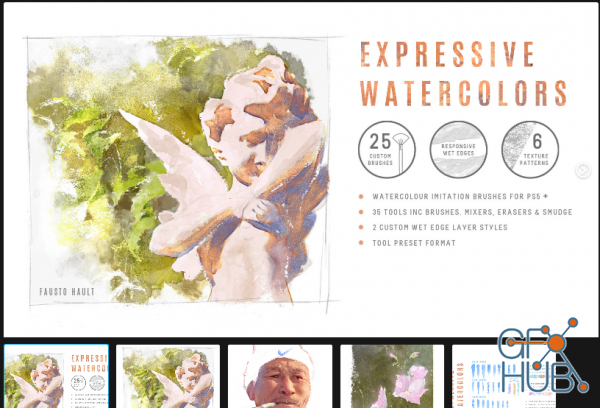 ArtStation Marketplace – Expressive Watercolours for PS CS5+