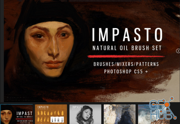 ArtStation Marketplace – Impasto natural oil brushes for PS CS5+