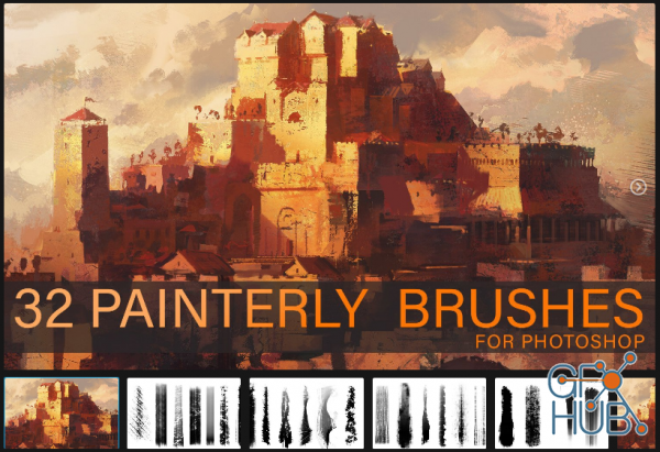 ArtStation Marketplace – 32 Custom Painterly Brushes