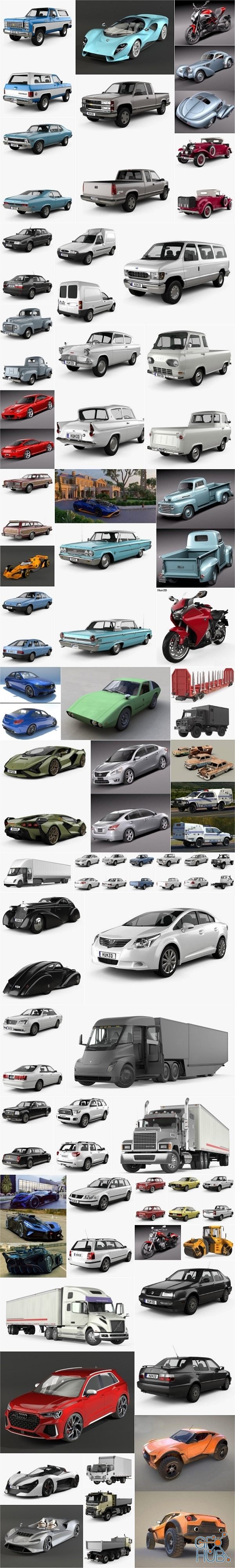 Car 3D Models Bundle December 2020