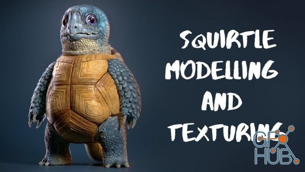 Gumroad - Squirtle Modelling & Texturing Series by Michael Wilde