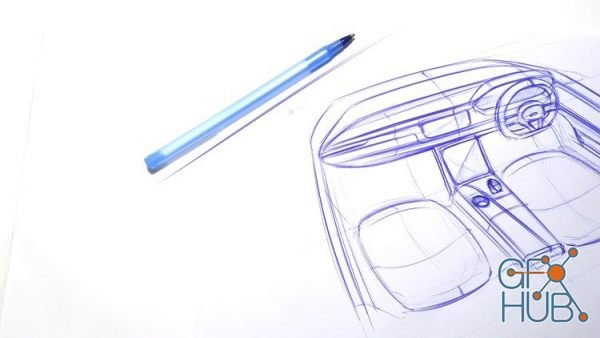 Skillshare – Automotive Design: How to Draw The Interior of a Car