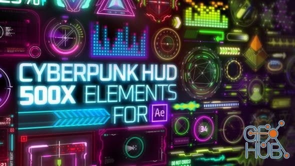 Videohive – Cyberpunk HUD Elements for After Effects