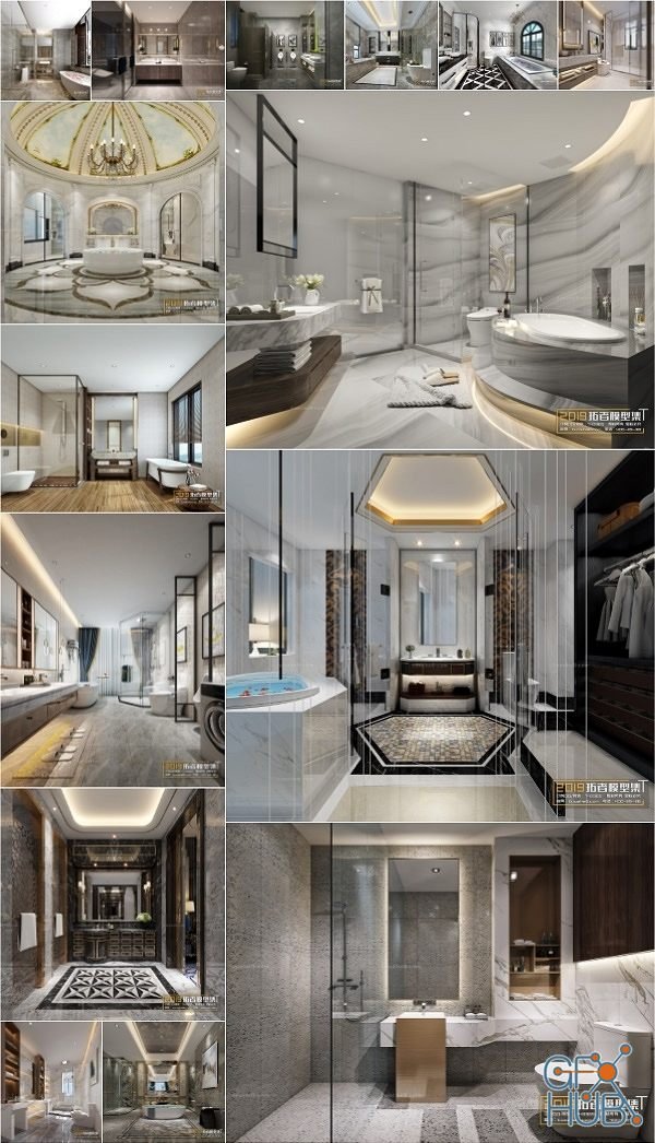 3D66 – 2019 Bathrooms Full 3D-Scenes Collection