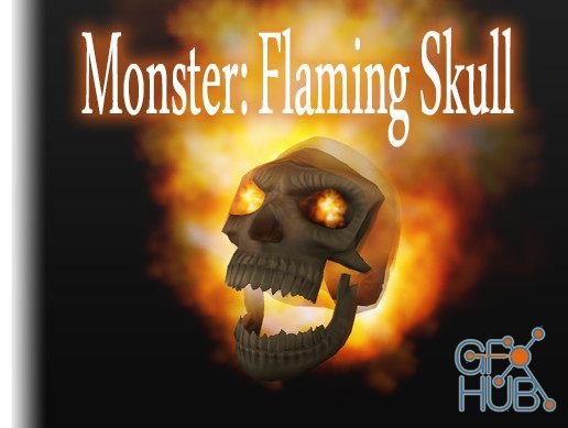 Unity Asset – Monster: Flaming Skull