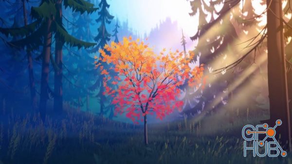 CGCookie – Creating A Stylized 3D Forest Environment With Blender 2.9