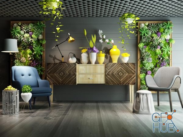 Group of furnishings for the mixed living room 18