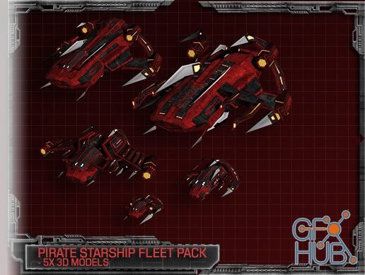 Unity Asset – Pirate Starship Fleet Package