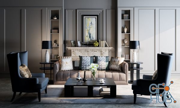 Group of furnishings for the mixed living room 19