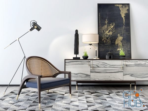 Group of furnishings for the mixed living room 21