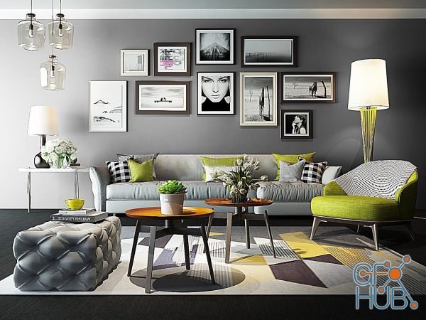 Group of furnishings for the mixed living room 23