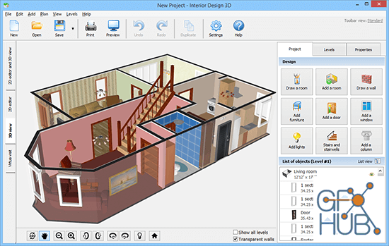 AMS Software Interior Design 3D v3.25 Win