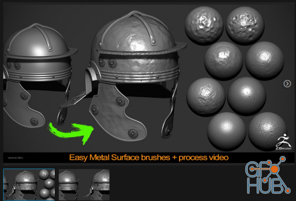 ArtStation – Easy Metal Surface Brushes pack