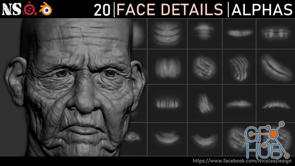 ArtStation Marketplace – Face Details Alphas