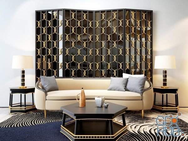 Group of furnishings for the mixed living room 25