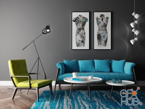 Group of furnishings for the mixed living room 27