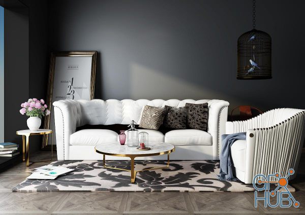 Group of furnishings for the mixed living room 28