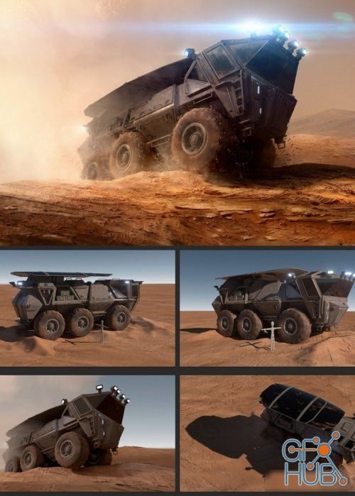 Mars vechicle concept PBR