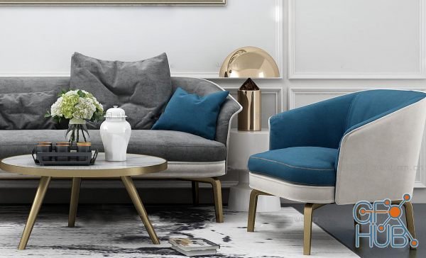 Group of furnishings for the mixed living room 30