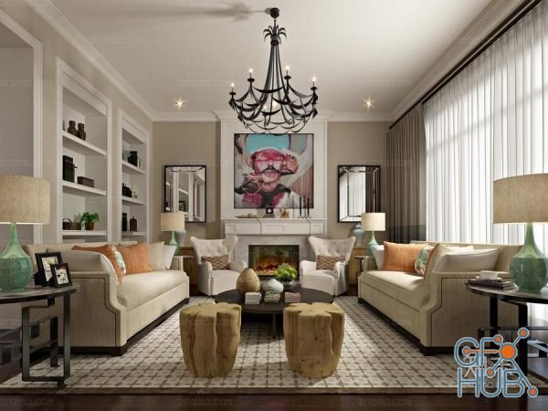 Group of furnishings for the mixed living room 31