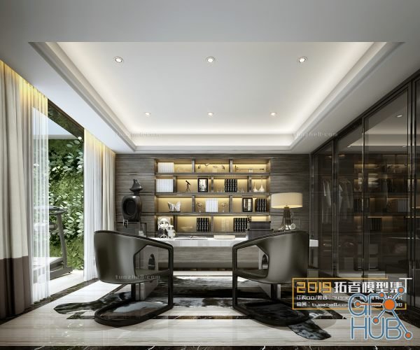Study Room Interior 004
